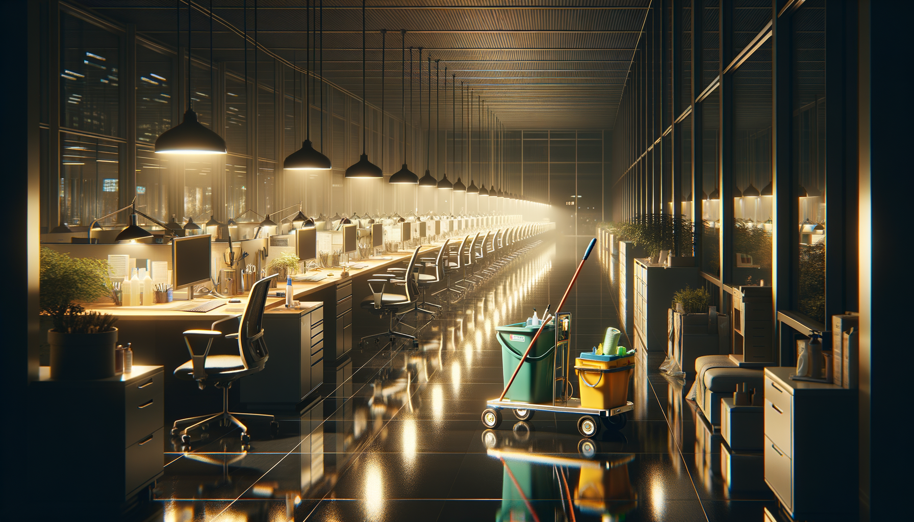 Office cleaning at night – structure, precision and sustainable order