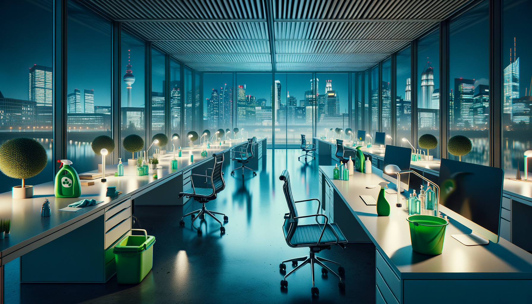Office cleaning at night in Germany – structure, precision and sustainable order