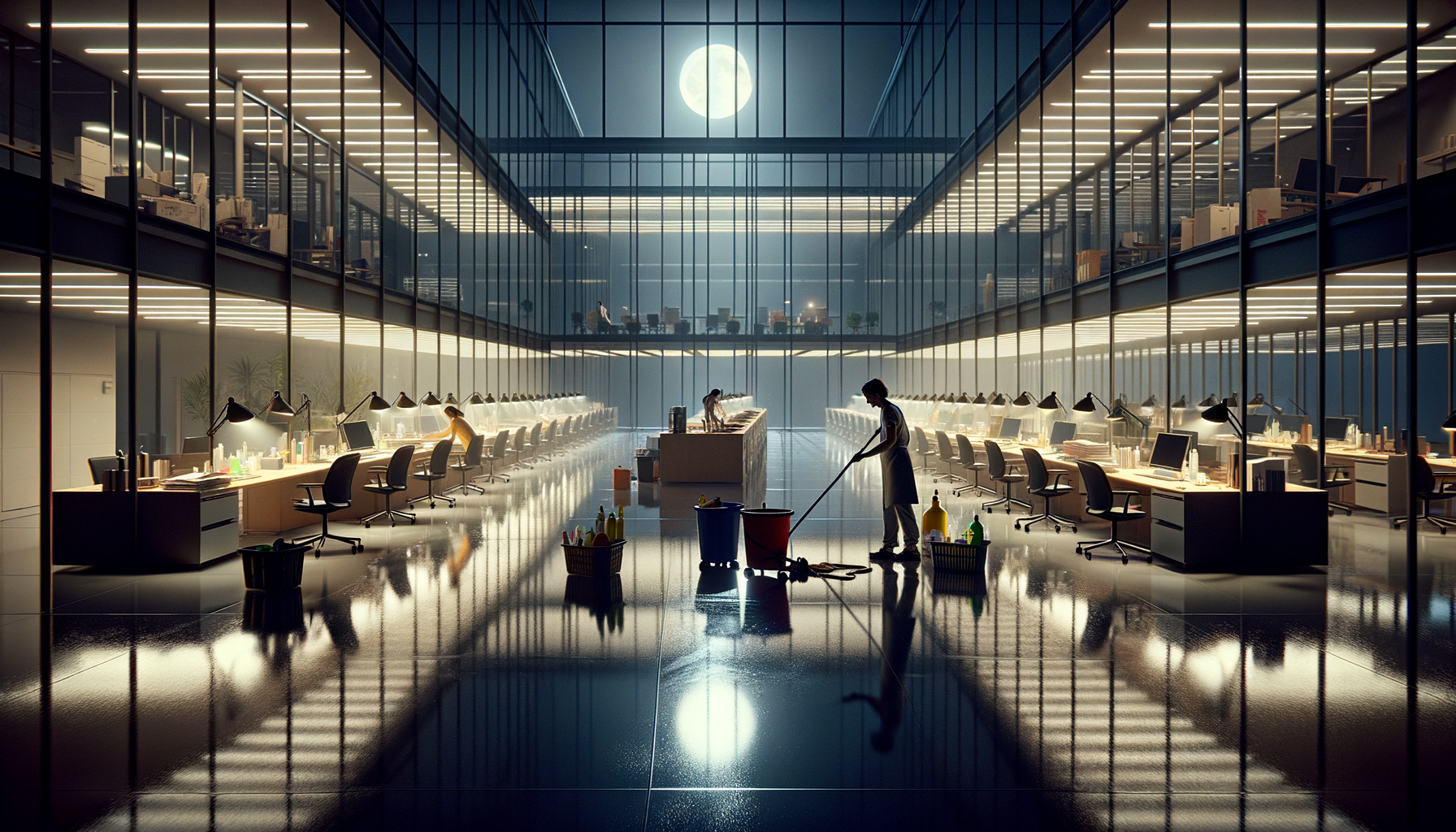 Office cleaning at night in Spain – structure, precision and sustainable order